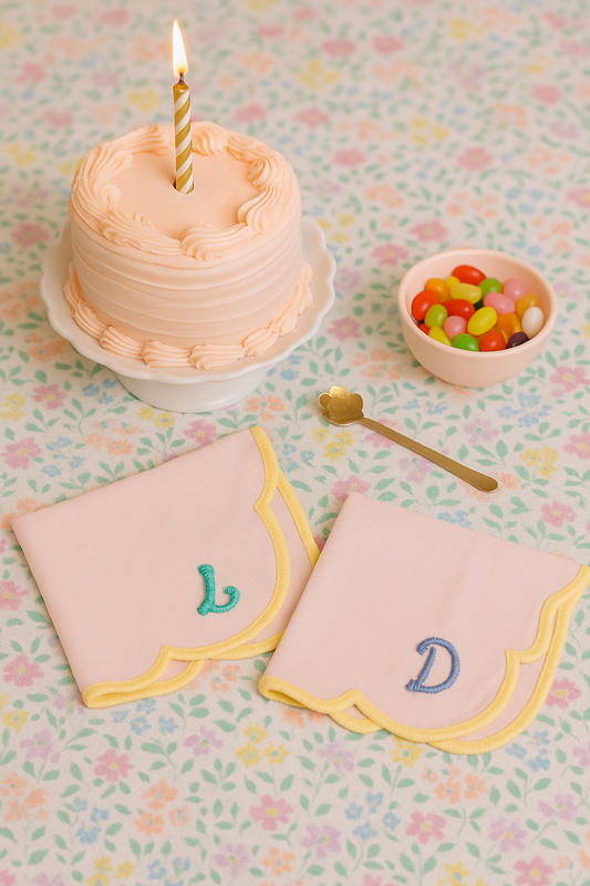Personalised Party Napkins with a Clever Embroidery Hack