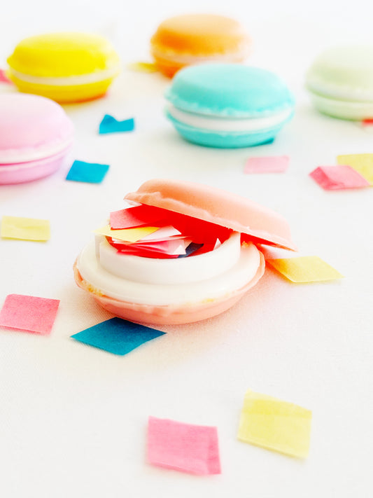 Macaron pastel storage pots