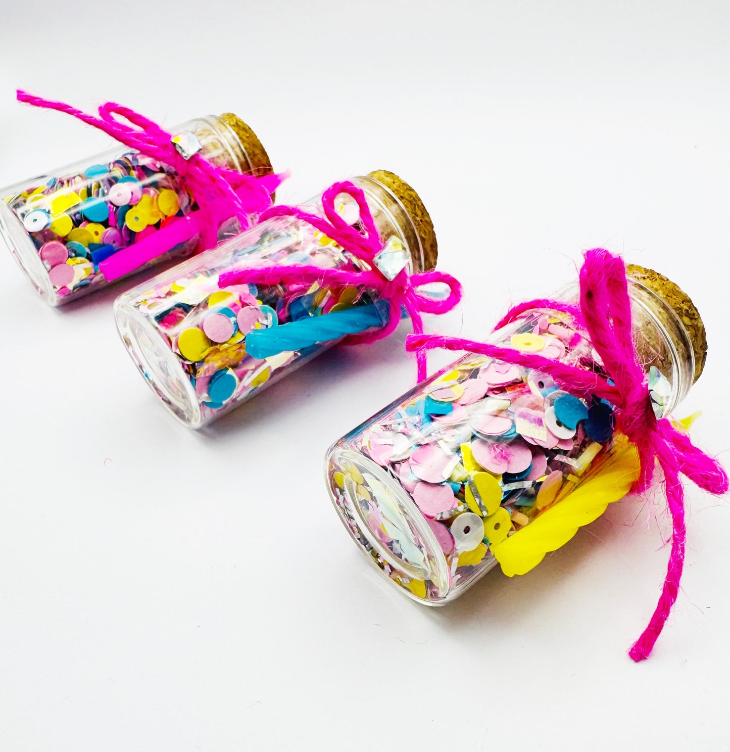 Happy birthday confetti cake flags