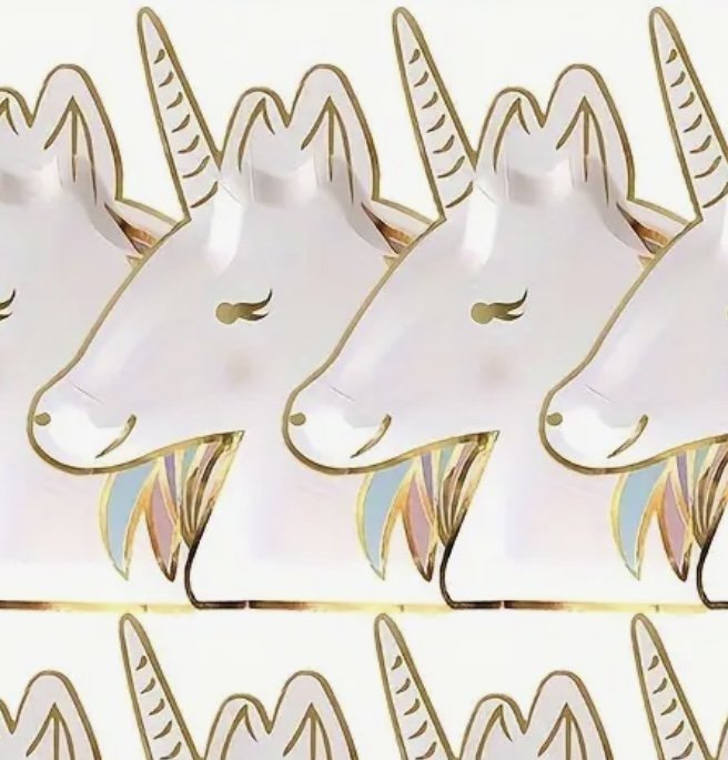 Unicorn pastel party paper plates