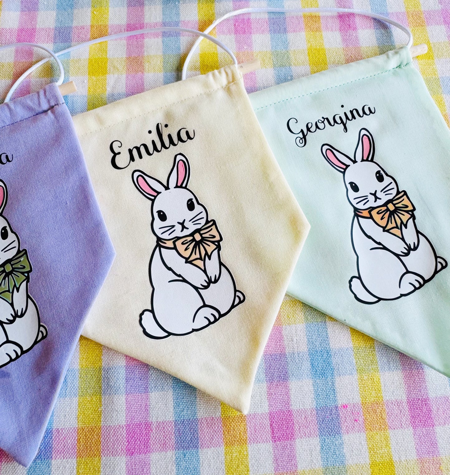 Easter bunny personalised name banner