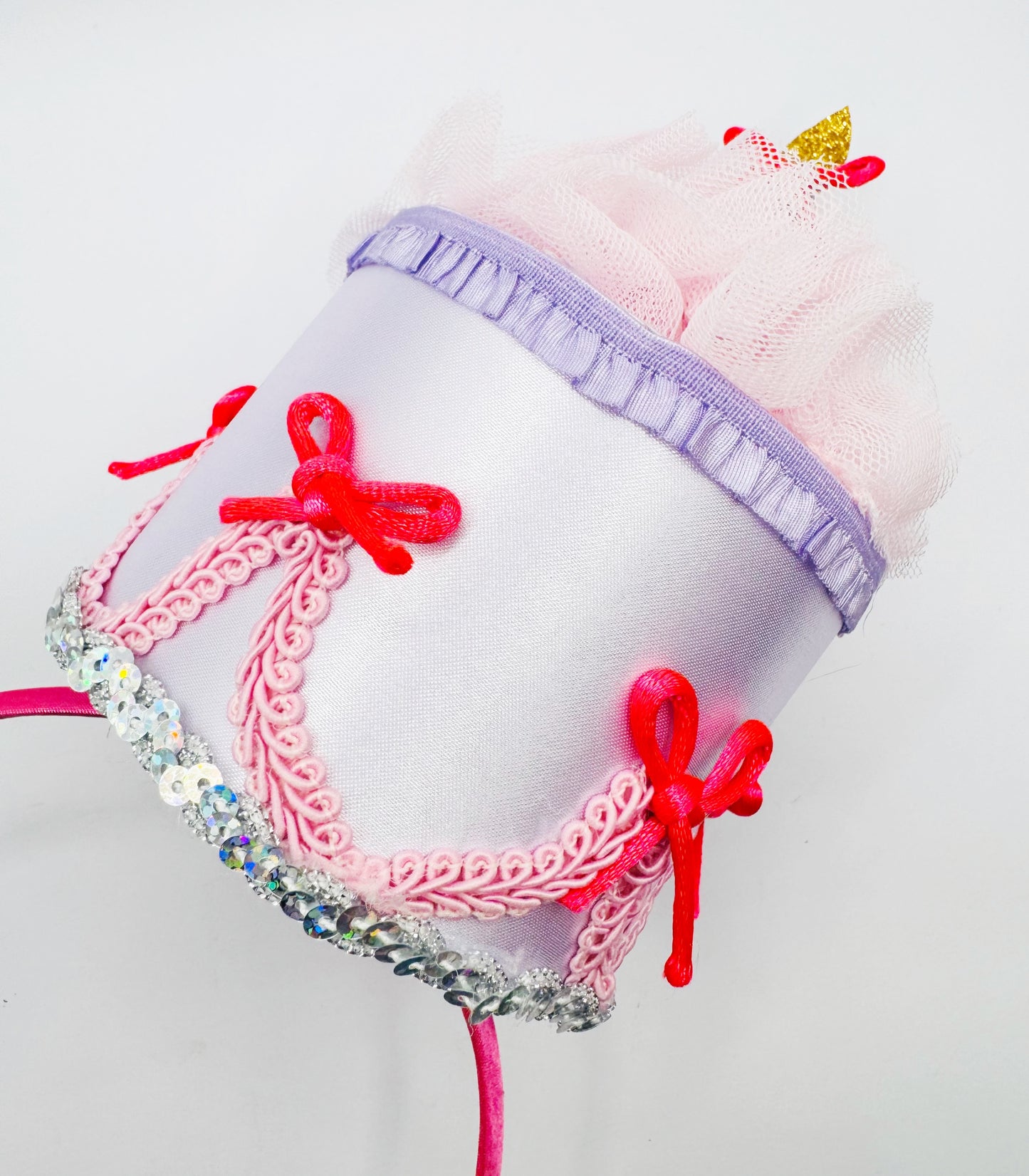 Purple Pink Birthday Cake Celebration Headband