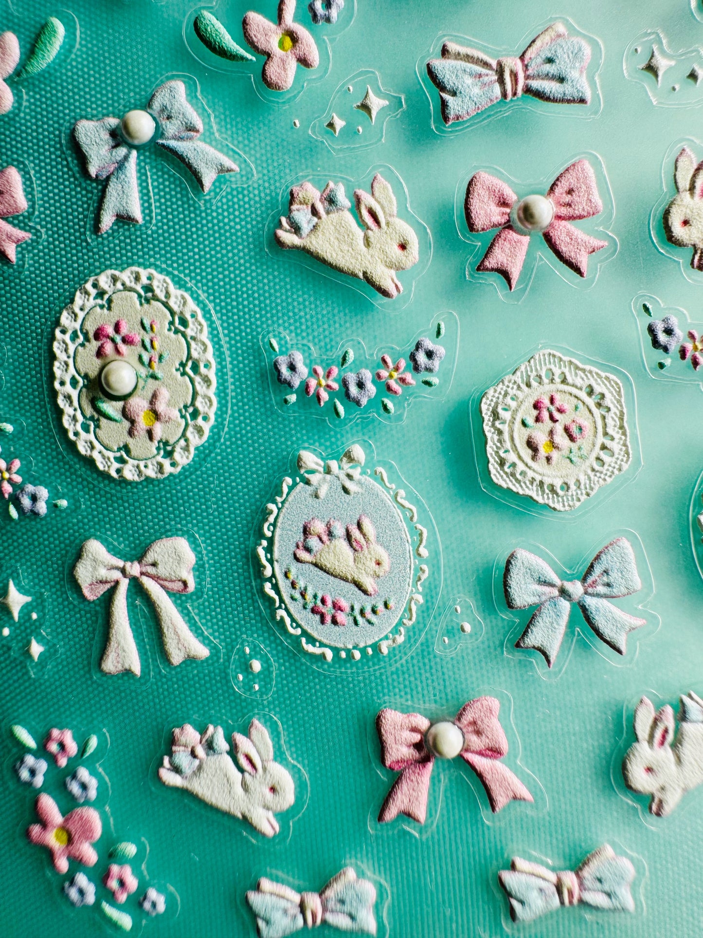 Easter bunny themes nail art stickers