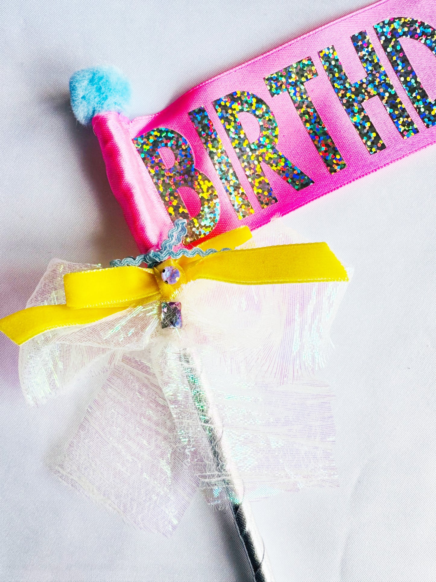 Birthday fabric celebration wands