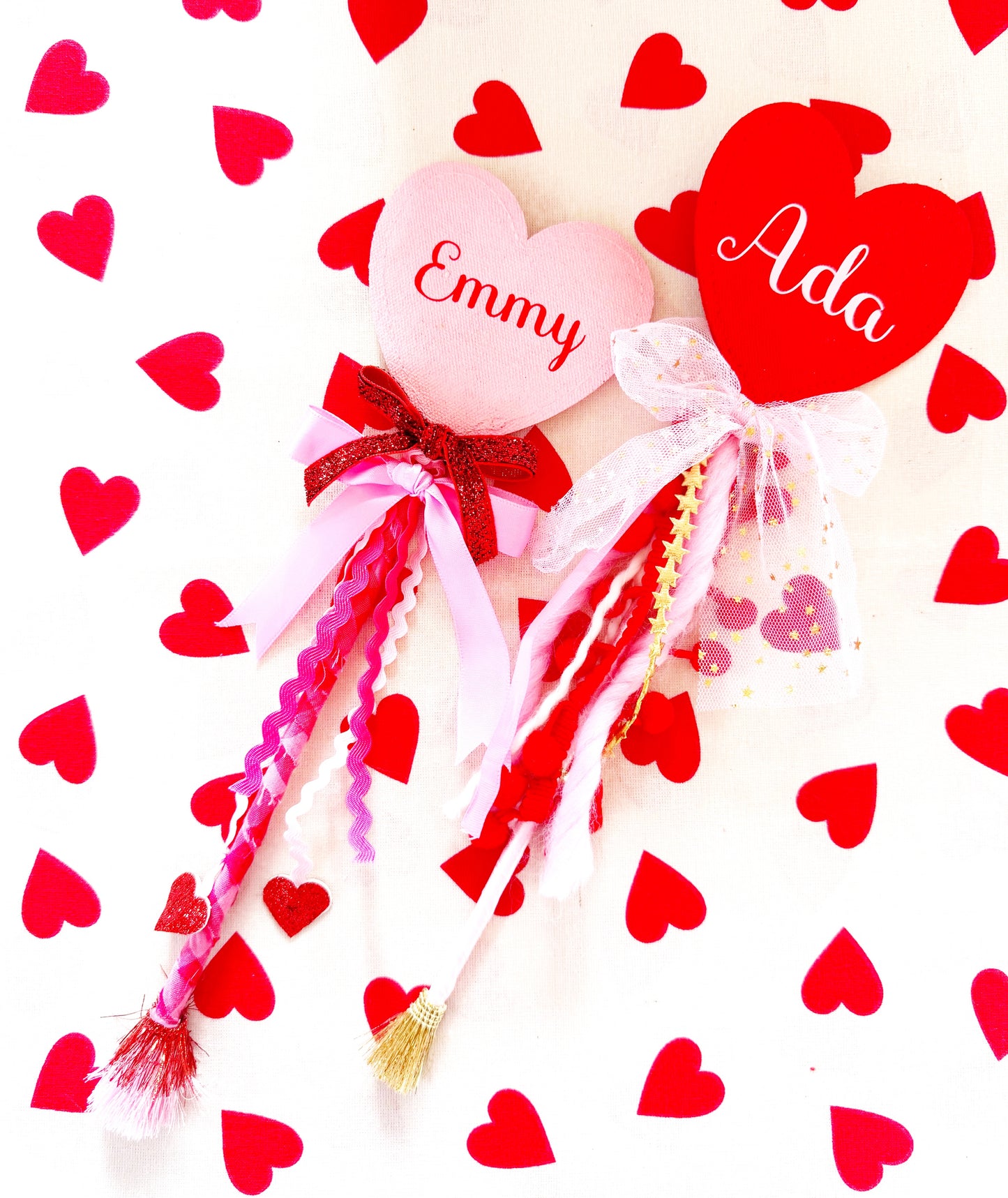 Valentines love heart kids celebration wand