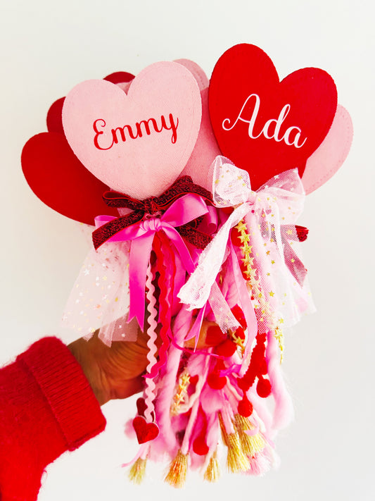 Valentines love heart kids celebration wand