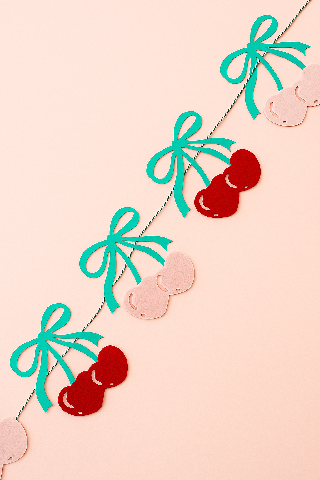 Felt cherry bunting