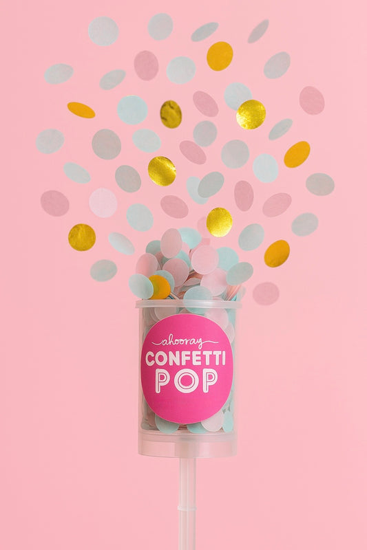 Pastel push pop party confetti
