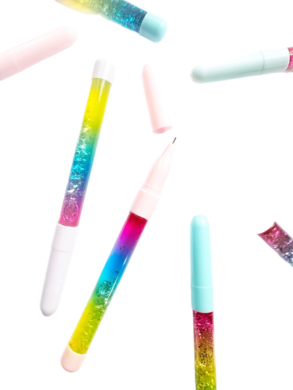 Cute Magical Rainbow Glitter Liquid Pens