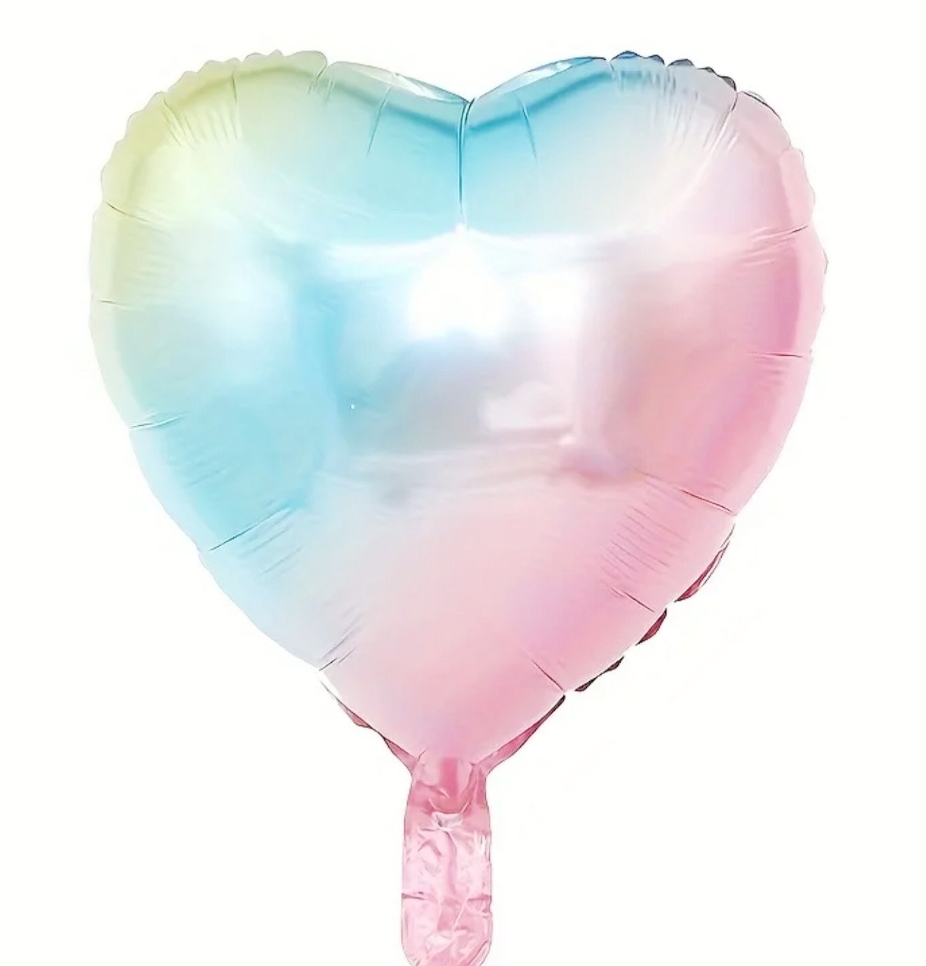 Pastel gradient foil heart balloons