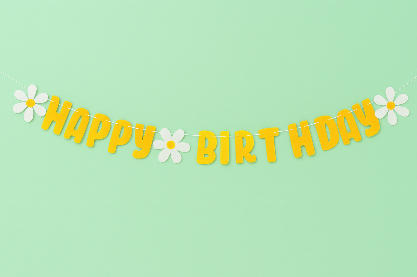Daisy birthday bunting