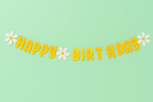 Daisy birthday bunting