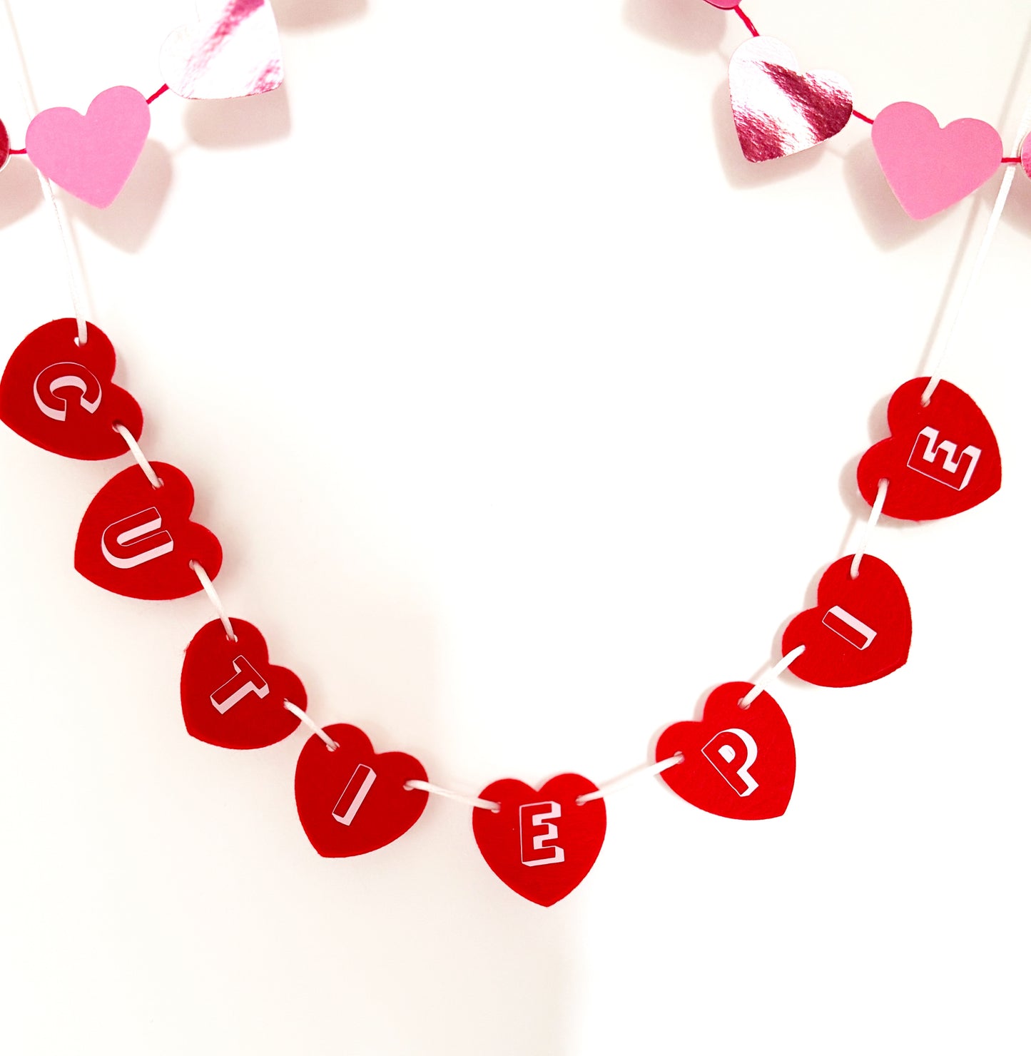 Love heart cutiepie mini valentines bunting