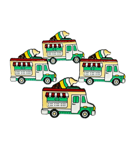 Ice cream van pin badge