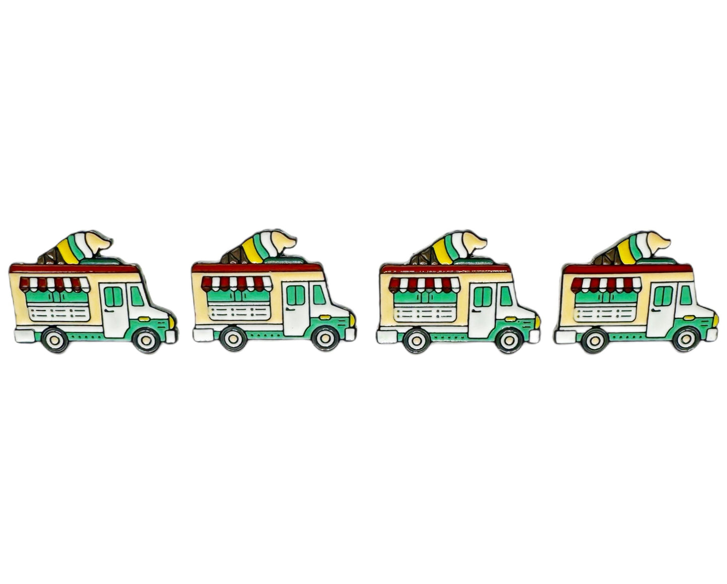 Enamel Ice Cream Van Novelty Pin Badge