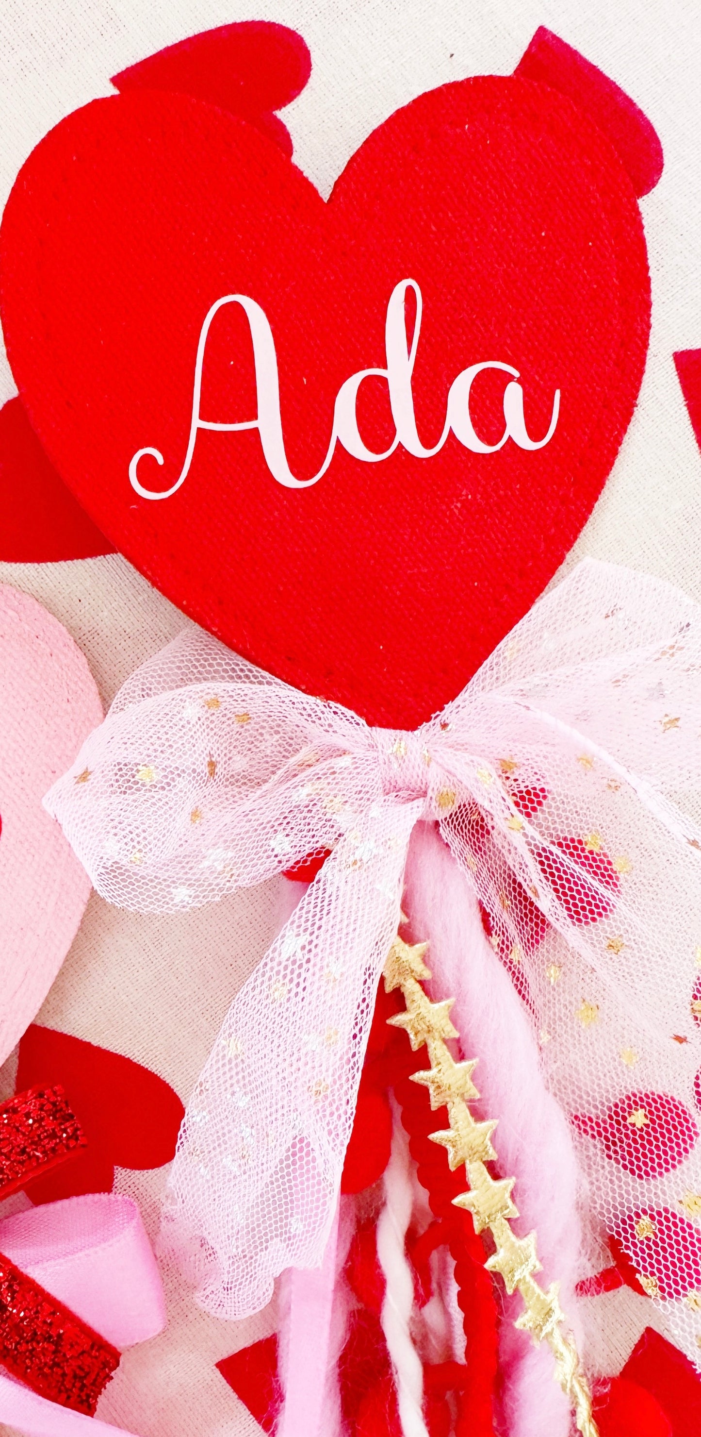 Valentines love heart kids celebration wand