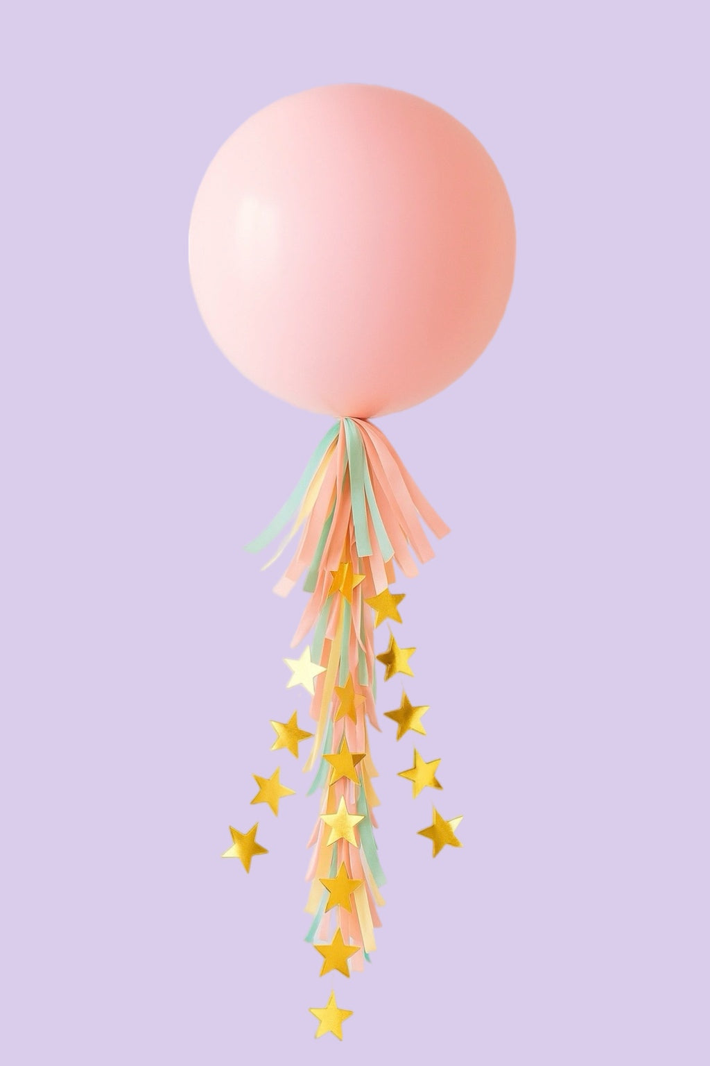 Gold star foil garland