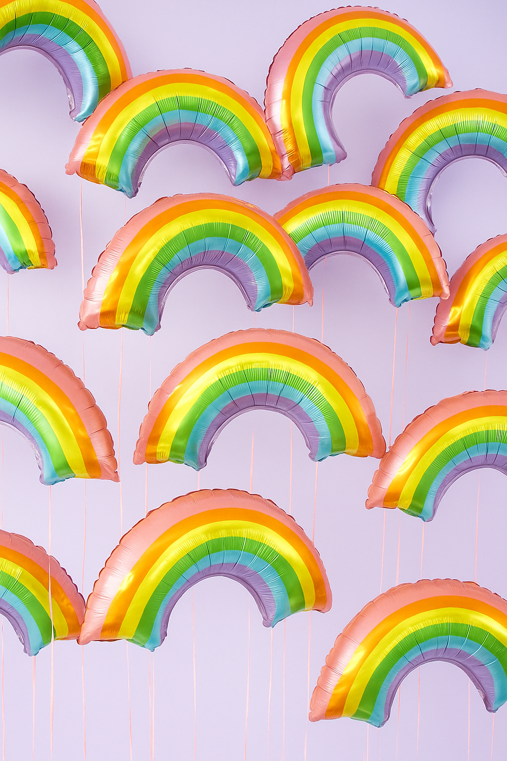 Large rainbow graduated foil balloon