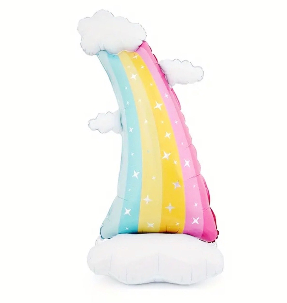 Large over the rainbow foil stand alone statement balloon