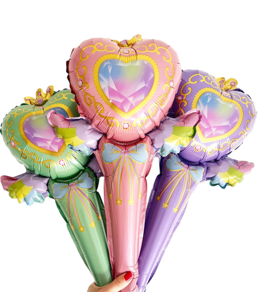 Assorted  princess heart wand balloons