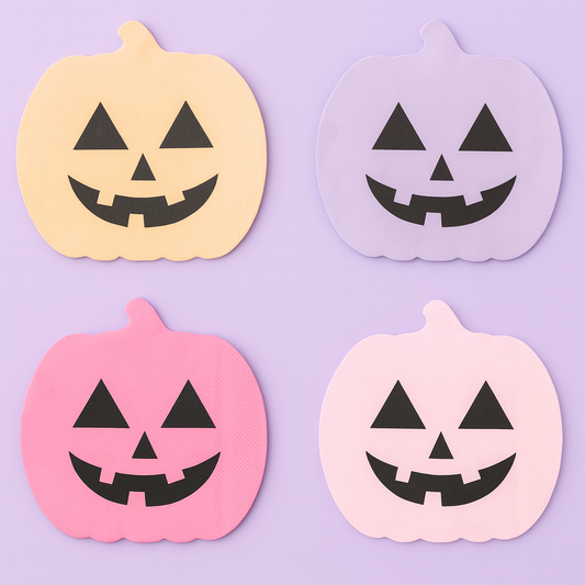 Pastel Pumpkin Halloween Napkins Cute Halloween Party Tableware
