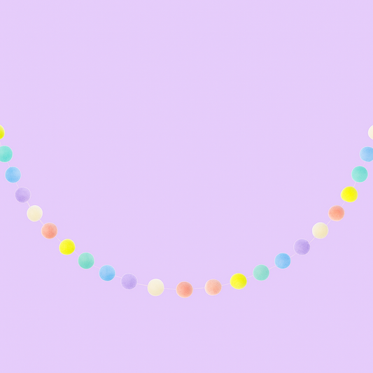 Pastel mini Pom Pom garland