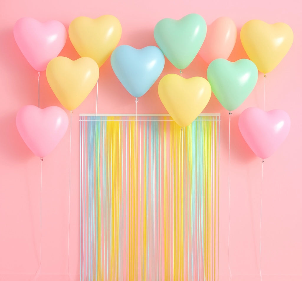 Rainbow pastel door fringe curtain