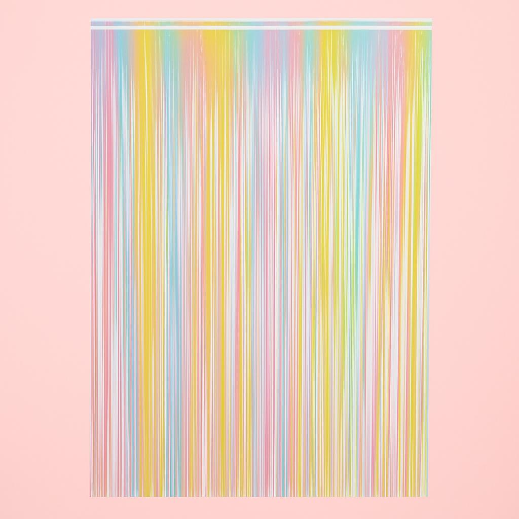 Pastel rainbow door curtain