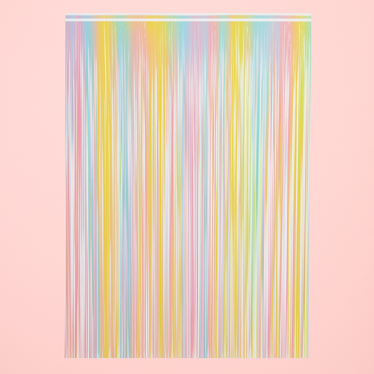 Pastel rainbow door curtain