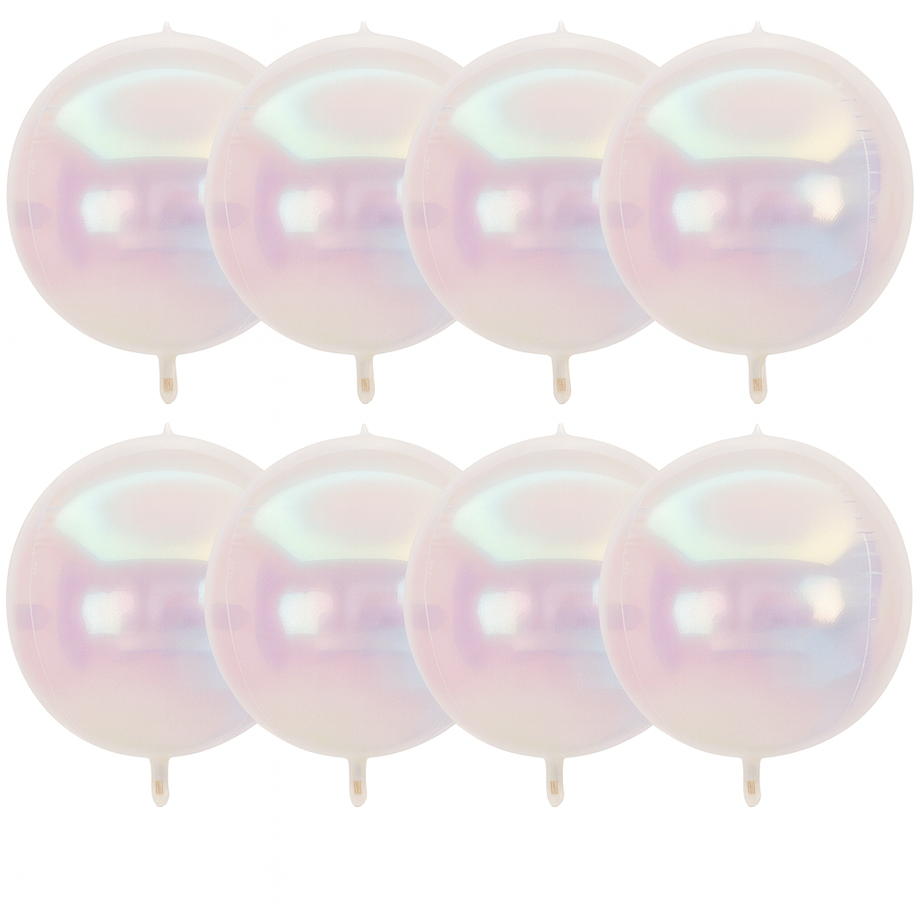 Iridescent orb balloons