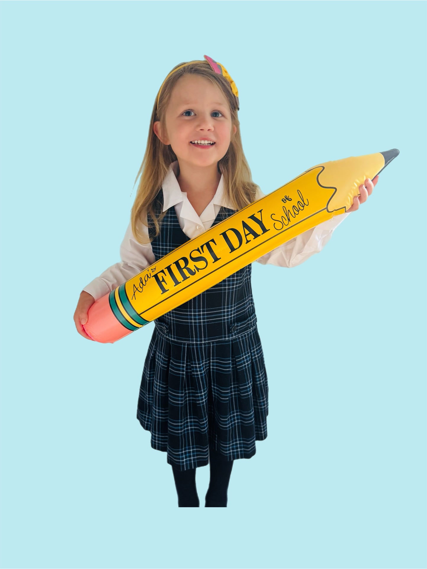 Personalised Inflatable First Day of School Pencil Photo Prop – Back to School Keepsake
