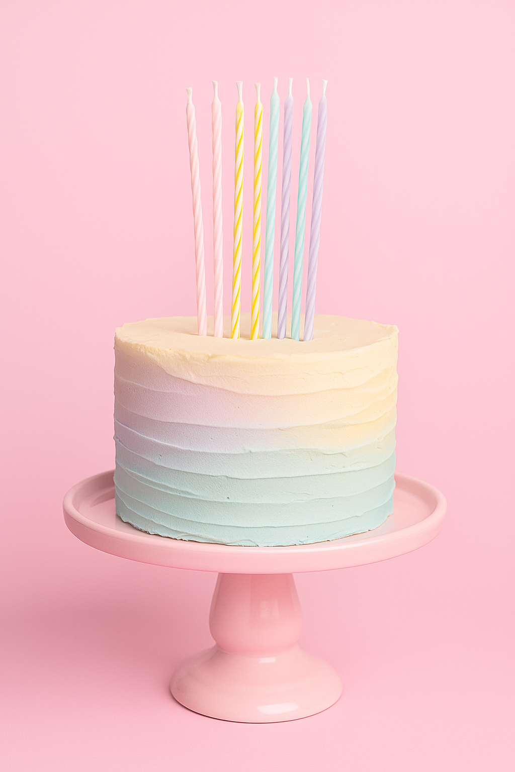 Pastel tall skinny birthday cake candles