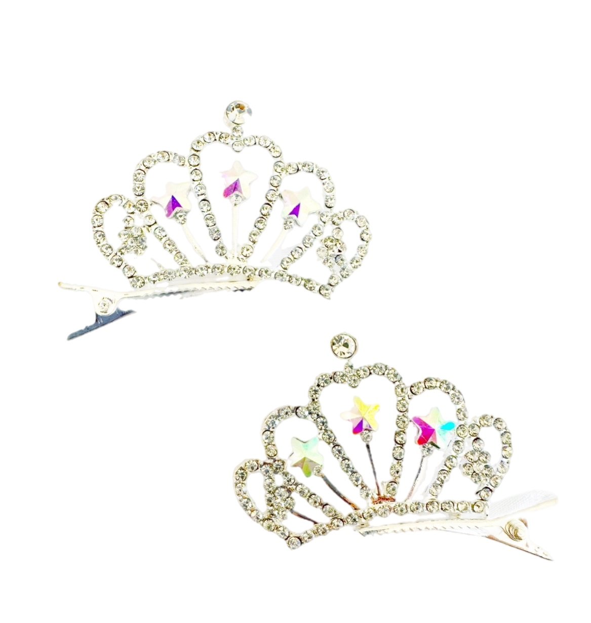 Sparkle encrusted kids princess tiara hair clip