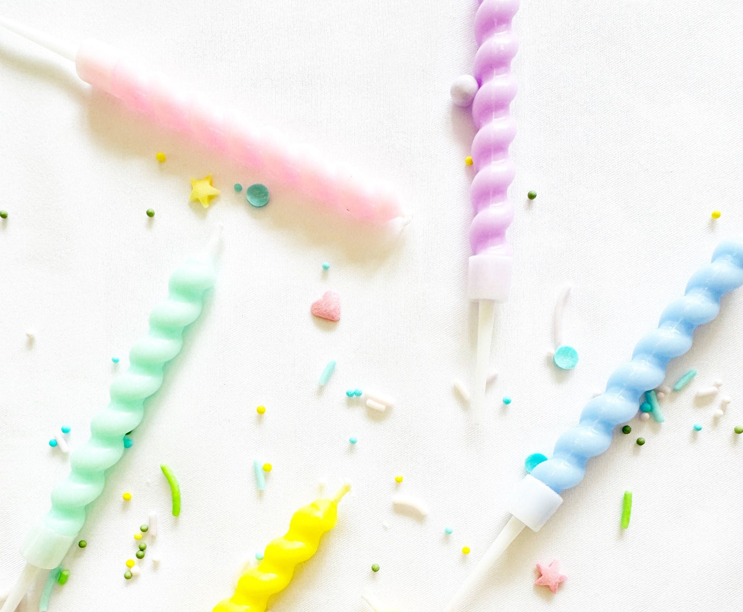 thick twist pastel cake candles