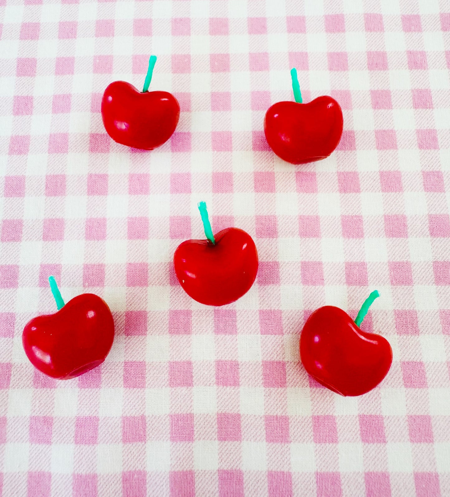 Cherry shaped coquette birthday cake candles