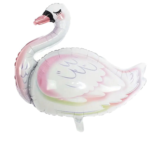 Coquette swan foil party balloon