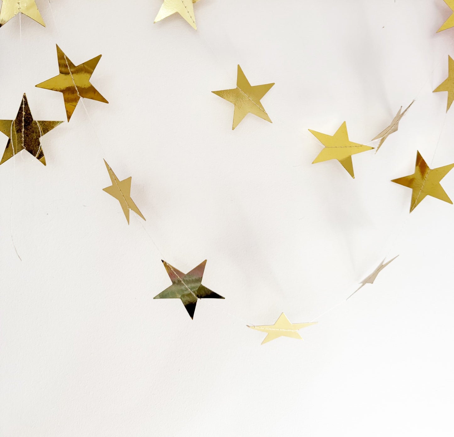 Gold foil star garland