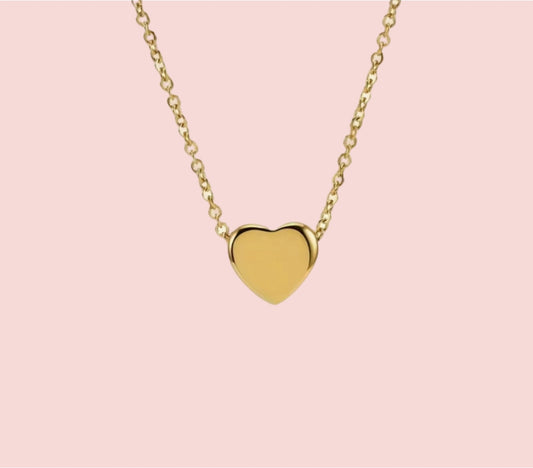 Mini gold heart necklace party bag fillers