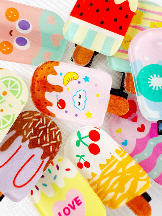 Ice lolly hair clips
