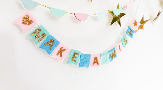 Make a wish mini banner bunting