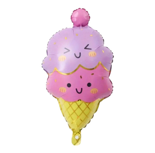 Pink sprinkles ice cream foil party balloon