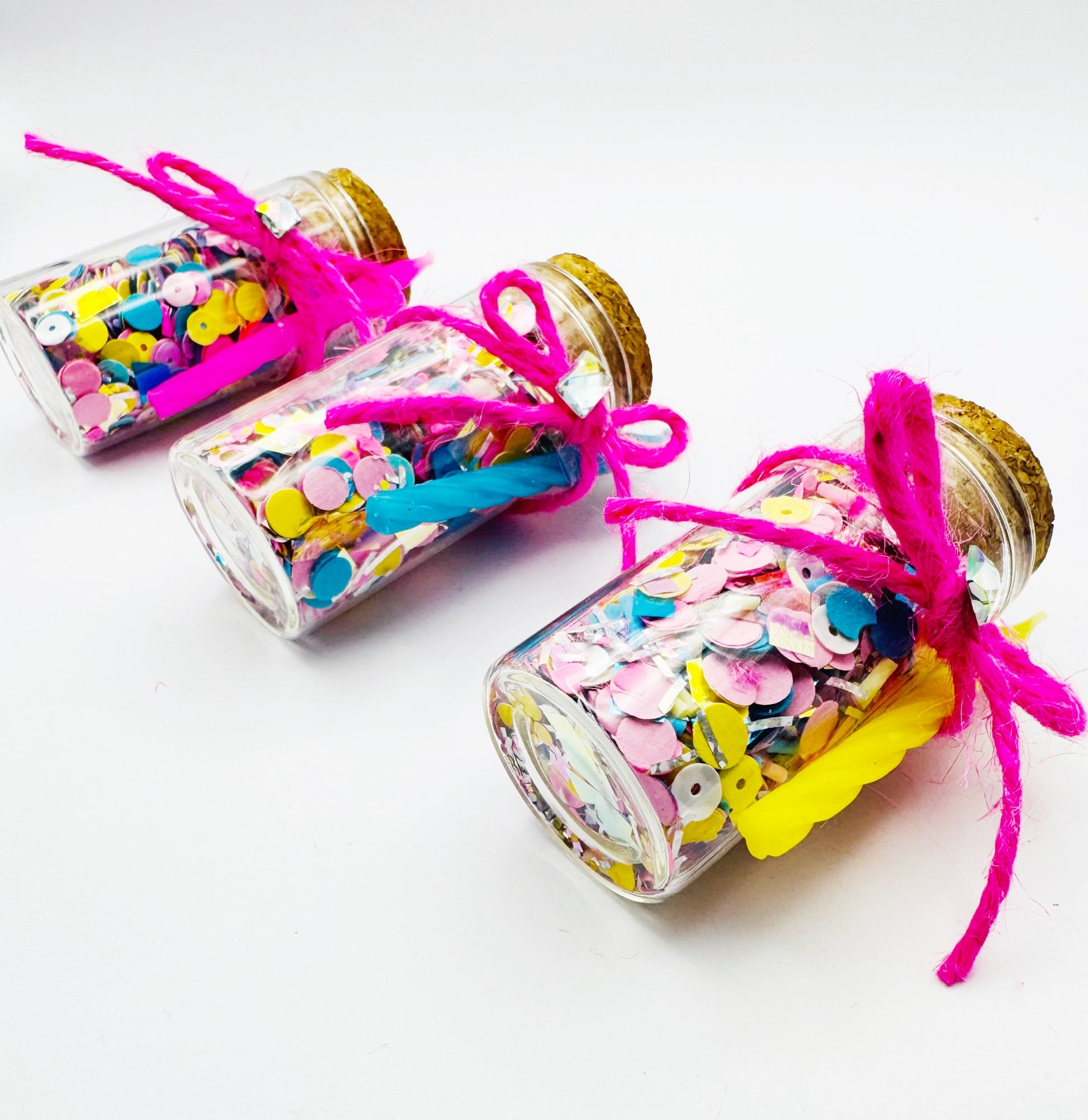 Happy birthday confetti cake flags