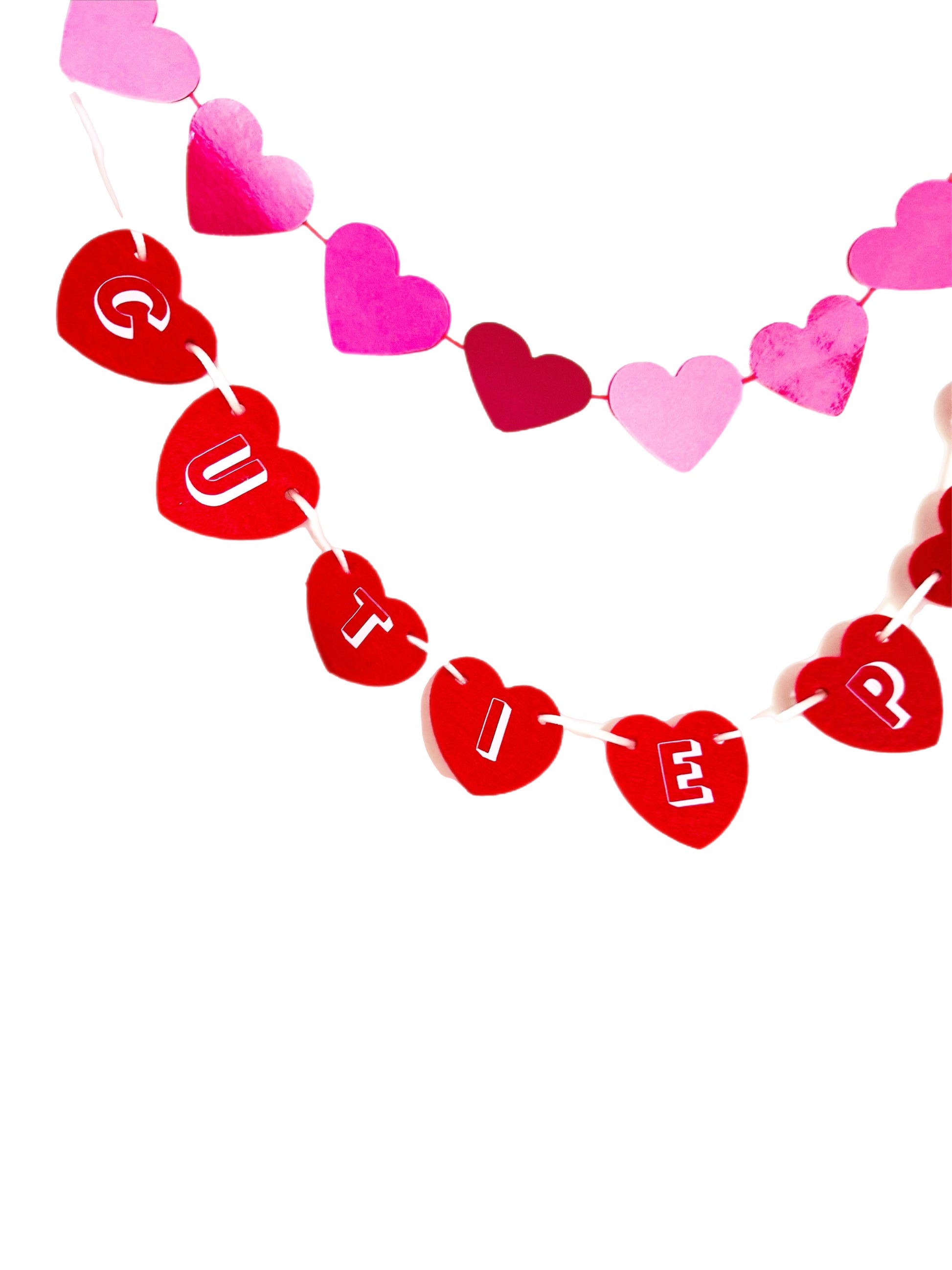 Cutie pie love heart mini bunting