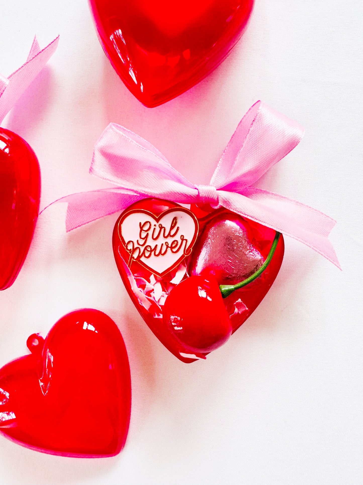 Girl power valentines pin badge gift