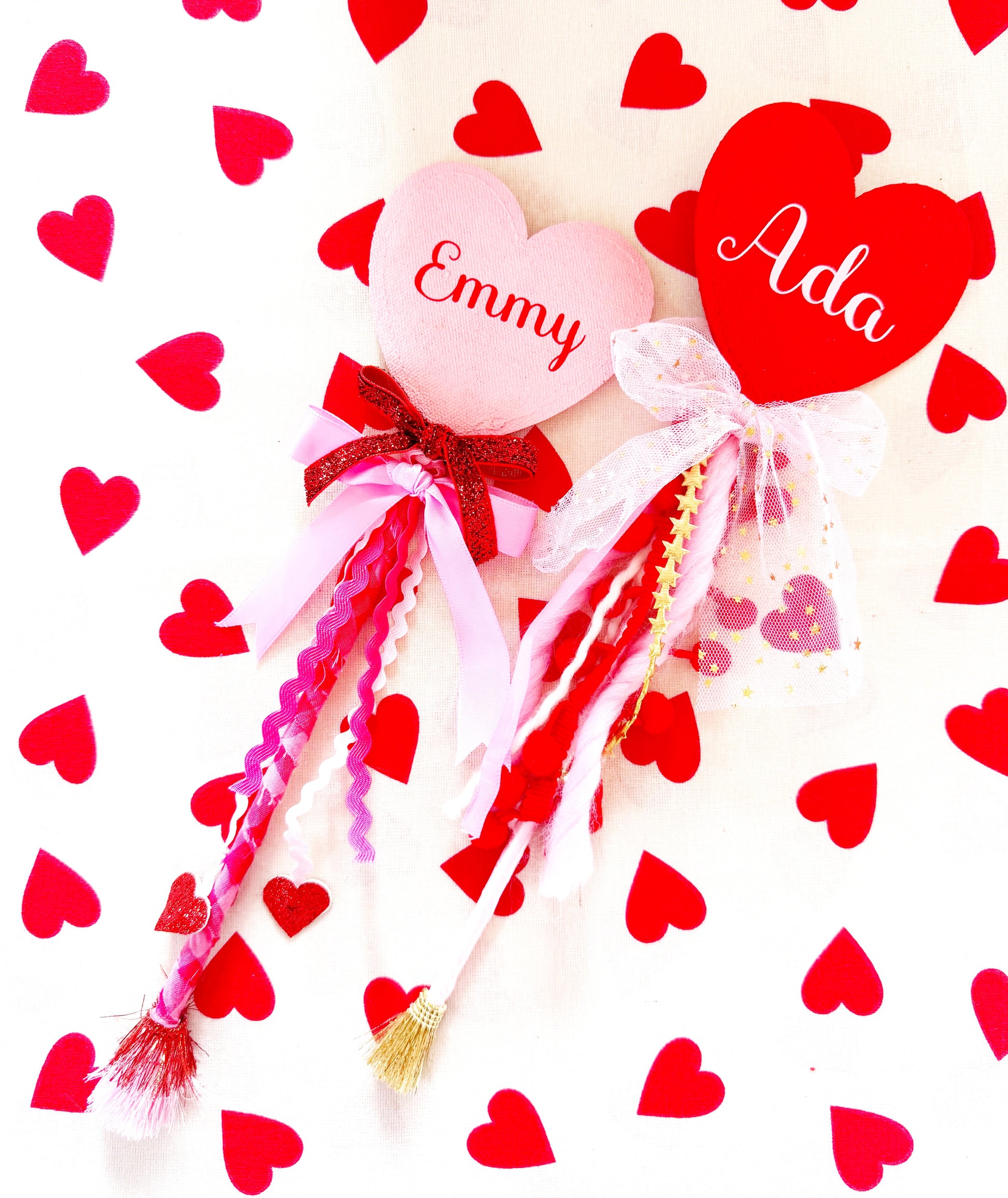 Valentines love heart kids celebration wand