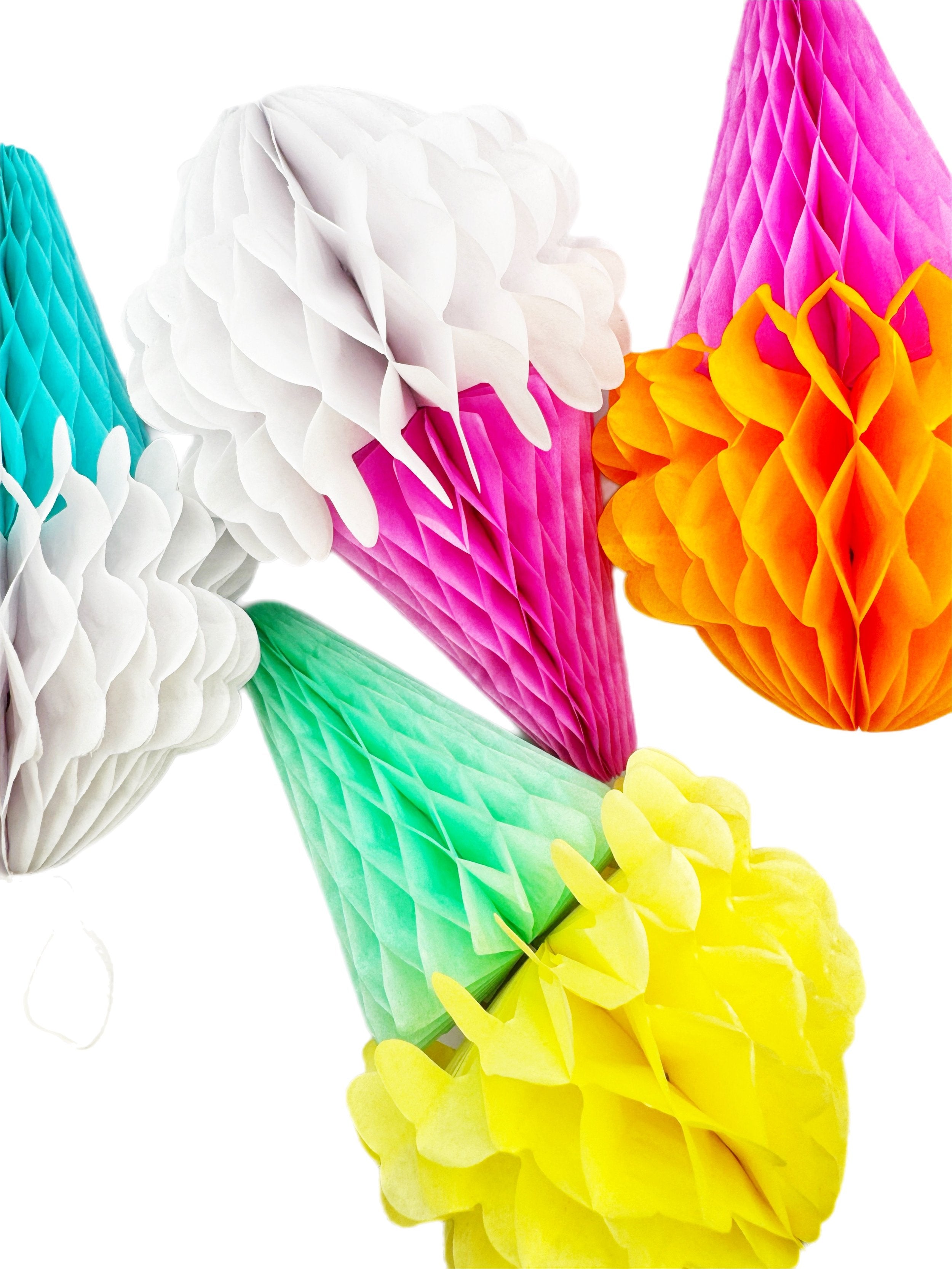 Ice cream paper party decorations