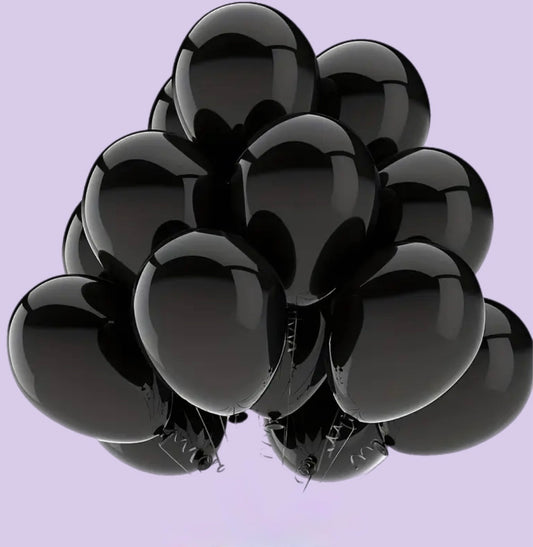 Bunch of black balloons