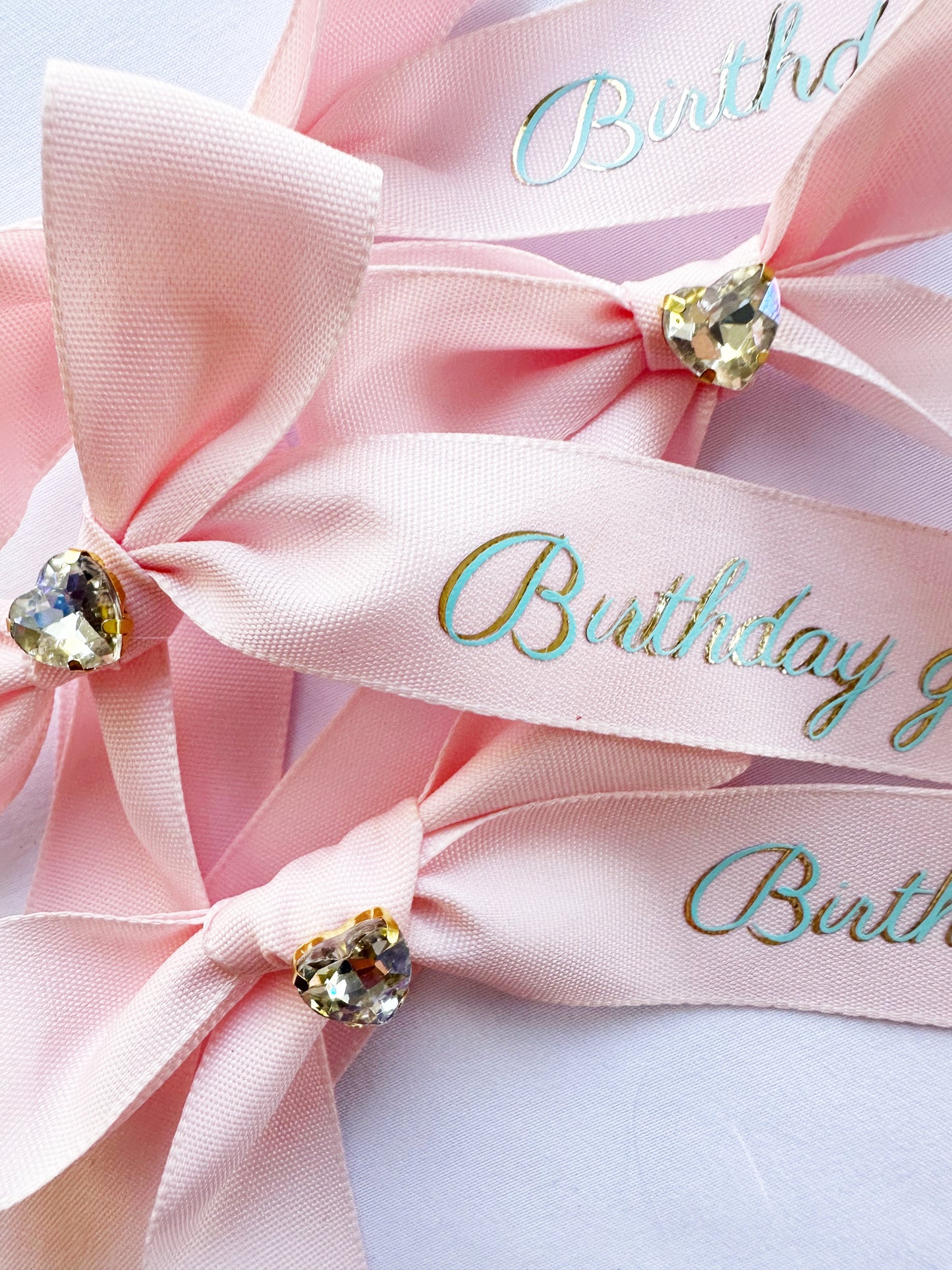 Birthday girl pastel pink hair clips