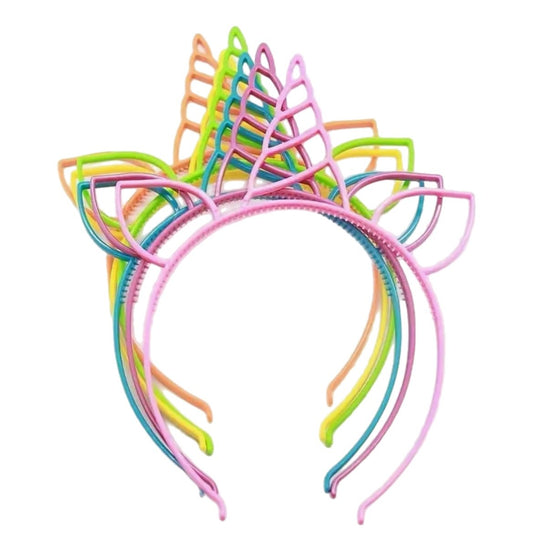 Cute Colour Pop Unicorn Shaped Hair Bands