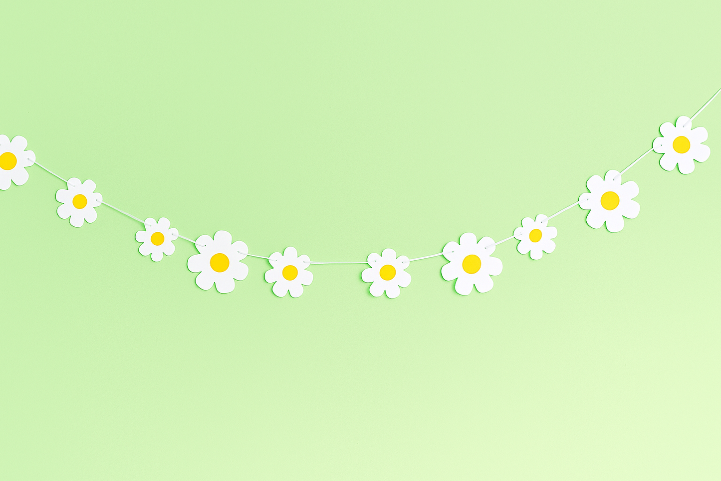 Daisy chain floral party bunting garland 